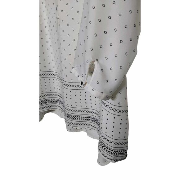 Maurices Womens Blouse Shirt Plus Size 3X. EUC Black/White Sheer - Picture 3 of 5